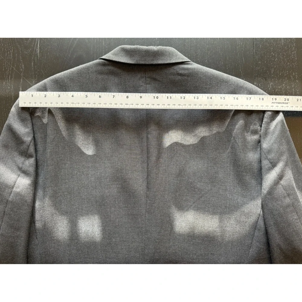 Banana Republic Pindot Sport Coat Mens 42R Dark Gray Two-Button‎ Blazer Jacket
